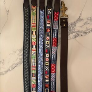 Six vineyard vines belts